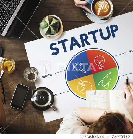 Startup Search Ideas Lightbulb Concept 28025920