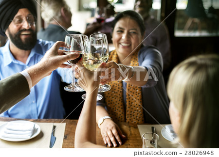 Business People Dining Together Concept Business People Dining Together Concept 28026948