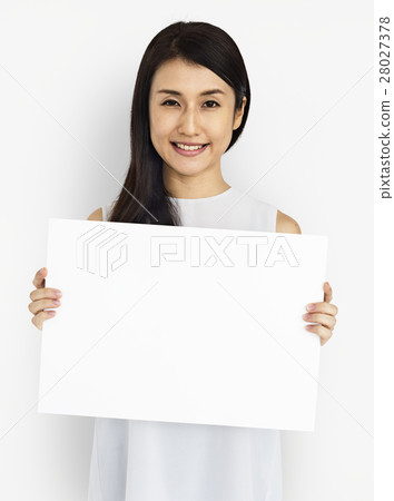 Woman Portrait Copy Space Studio Background Concept Woman Portrait Copy Space Studio Background Concept 28027378