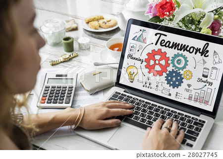 Teamwork Collaboration Unity Corporate Gear Concept Teamwork Collaboration Unity Corporate Gear Concept 28027745