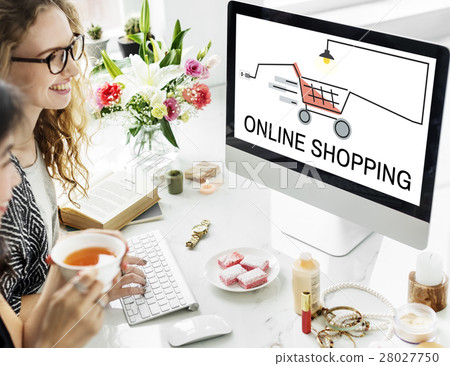 Online Shopping Online Payment Concept Online Shopping Online Payment Concept 28027750