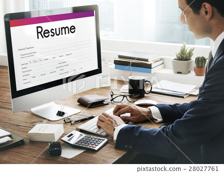 Resume Apply Work Form Concept Resume Apply Work Form Concept 28027761