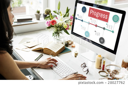 Progress Stock Figures Timeline Concept 28027762