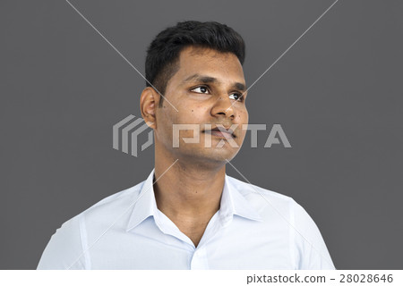 Indian Man Casual Standing Thinking Portrait Concept Indian Man Casual Standing Thinking Portrait Concept 28028646