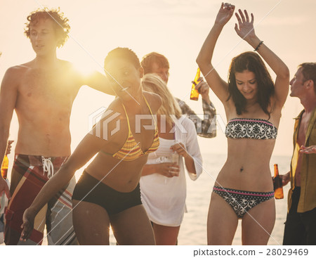 Beach Party Freedom Vacation Leisure Activity Concept 28029469