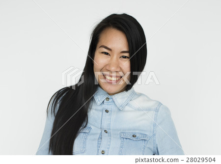 Asian Woman Smiling Portrait Concept 28029504