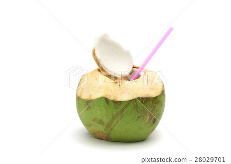 Coconut Ripe and tasty isolated on white Coconut Ripe and tasty isolated on white 28029701