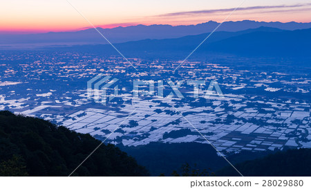 Toyama Prefecture _ Tonami Dori Village Morning glow Toyama Prefecture _ Tonami Dori Village Morning glow 28029880