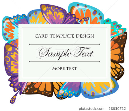 Card template with butterfly wings Card template with butterfly wings 28030712