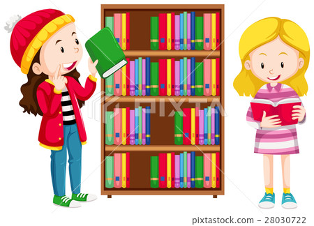 Two girls in the library 28030722