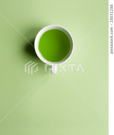 Green tea cup, green water. Minimalism art 28031288