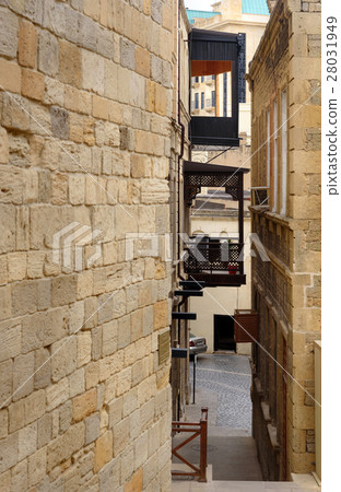 Narrow street in Old city, Icheri Shehe. Baku Narrow street in Old city, Icheri Shehe. Baku 28031949