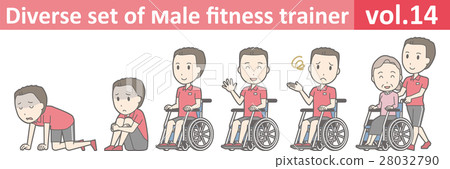 Illustration of male staff of sports club vol.14 Illustration of male staff of sports club vol.14 28032790