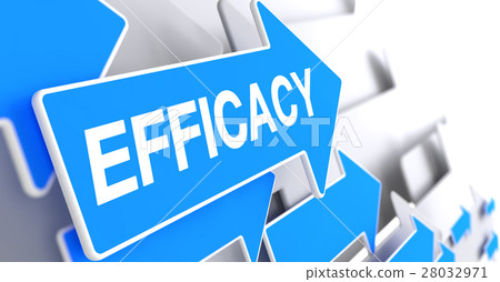 Efficacy - Inscription on Blue Pointer. 3D. 28032971