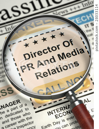 Director Of PR And Media Relations Wanted. 3D. 28033114