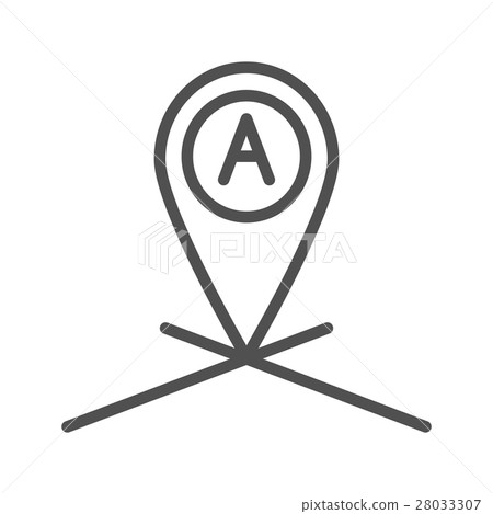 Destination line icon Destination line icon 28033307