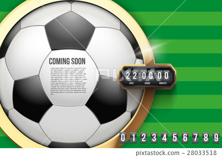Football Coming Soon and countdown timer. 28033518