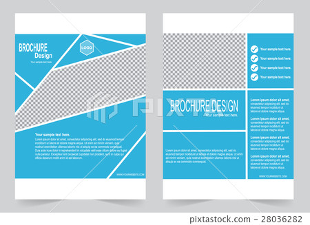 Blue Brochure template flyer design - Stock Illustration [28036282] - PIXTA