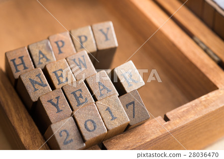 Concept of Happy New year 2017 celebration. Concept of Happy New year 2017 celebration. 28036470