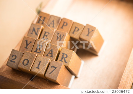 Concept of Happy New year 2017 celebration. Concept of Happy New year 2017 celebration. 28036472