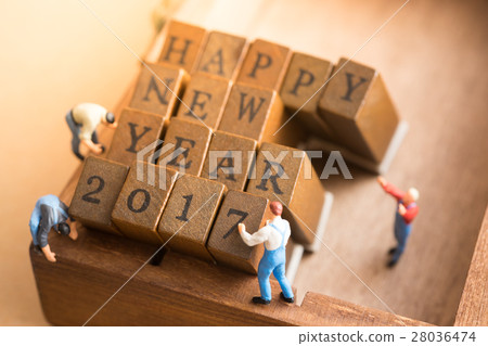 Concept of Happy New year 2017 celebration. Concept of Happy New year 2017 celebration. 28036474