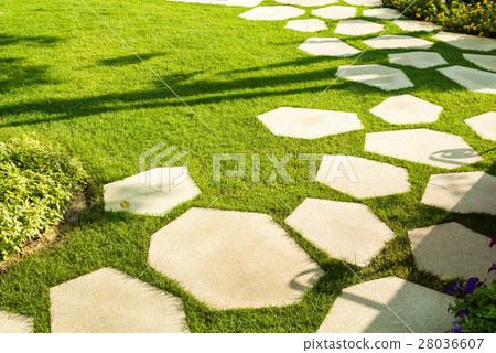 Texture or pattern of paving walkway. 28036607