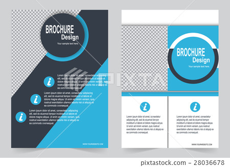 Blue Brochure template flyer design Blue Brochure template flyer design 28036678