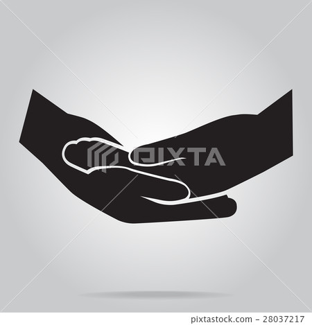 Hand clasped icon Hand clasped icon 28037217