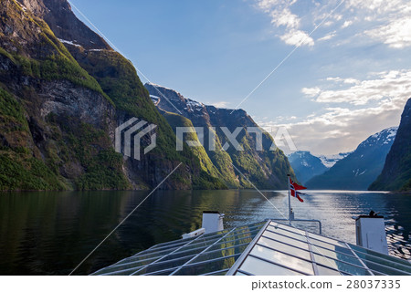Naeroyfjorden in Norway. Naeroyfjorden in Norway. 28037335