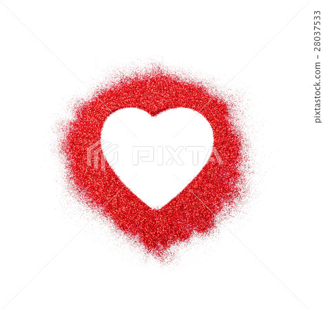 Glitter red heart with empty space for your text. 28037533