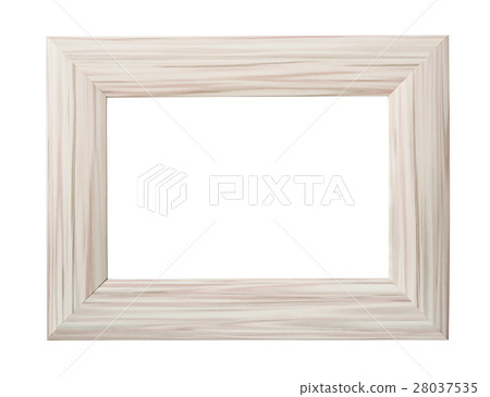 Blank white wooden photo frame. Blank white wooden photo frame. 28037535