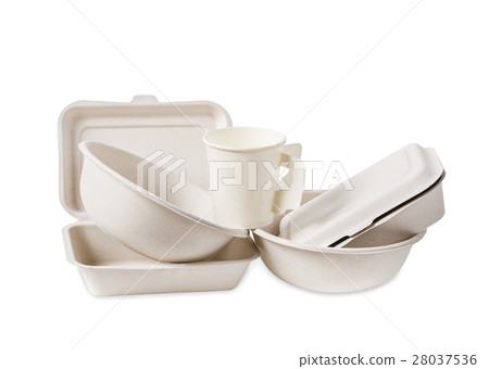 Group of product from bagasse for container food. 28037536