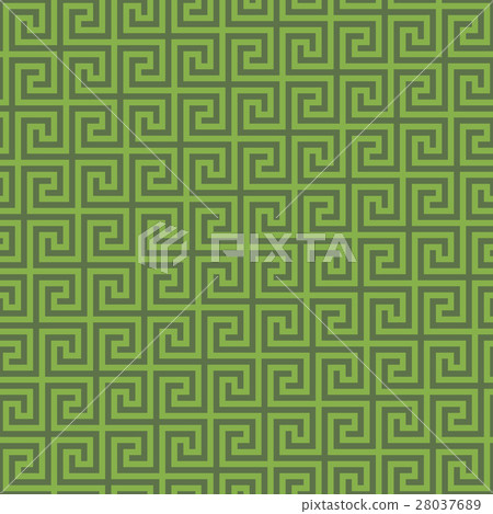 Greenery Classic meander seamless pattern. Greenery Classic meander seamless pattern. 28037689