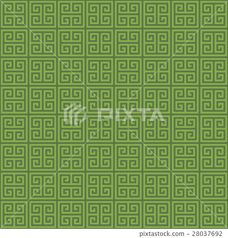 Greenery Classic meander seamless pattern. Greenery Classic meander seamless pattern. 28037692