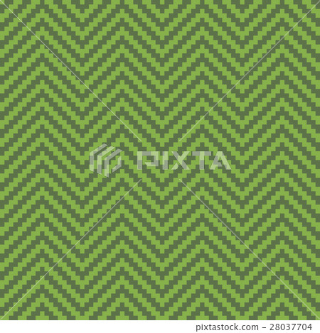 Greenery Chevron Pixel Art Seamless Pattern. 28037704