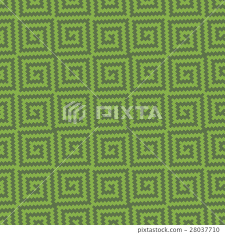 Greenery Meander Pixel Art Seamless Pattern. Greenery Meander Pixel Art Seamless Pattern. 28037710