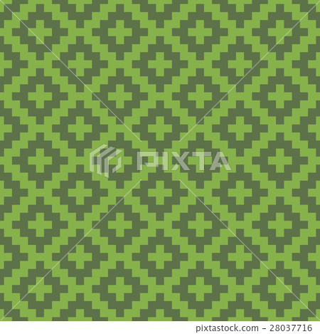 Squares Pixel Art Seamless Greenery Pattern. Squares Pixel Art Seamless Greenery Pattern. 28037716