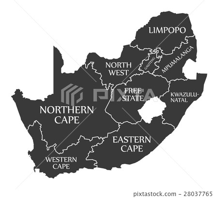 South Africa Map labelled black South Africa Map labelled black 28037765