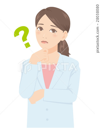 Female doctor pharmacist Question of white coat 28038080