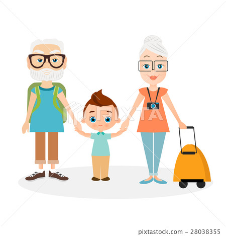 Grandparents with grandson. Grandparents with grandson. 28038355