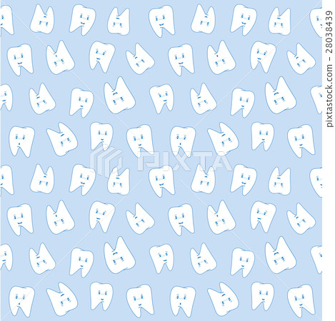Tooth white and blue pattern 28038439