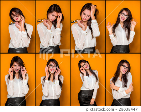 The young woman's portrait with emotions The young woman's portrait with emotions 28038447