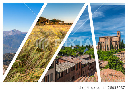 Collage of the hills in Tuscany Collage of the hills in Tuscany 28038687
