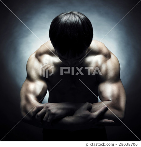 Naked body of athlete. Beautiful man Naked body of athlete. Beautiful man 28038706