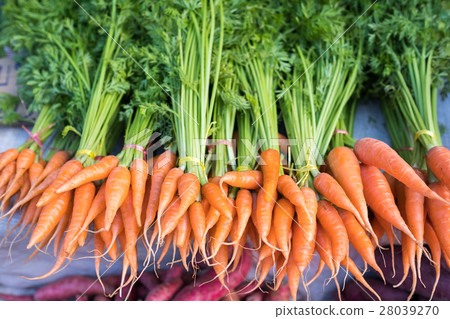 Fresh baby carrot in market Fresh baby carrot in market 28039270