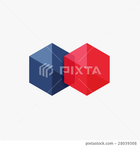 Empty blank hexagon layout, geometric template for 28039308