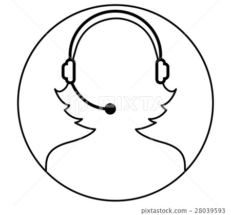 Call Center Woman Icon Call Center Woman Icon 28039593