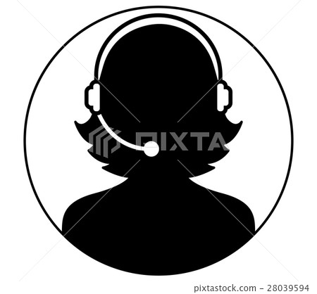 Call Center Woman Icon 28039594