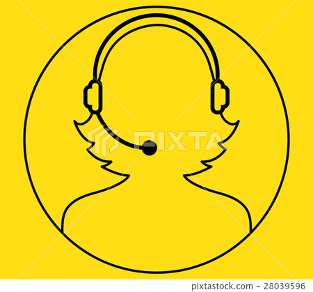 Call Center Woman Icon 28039596