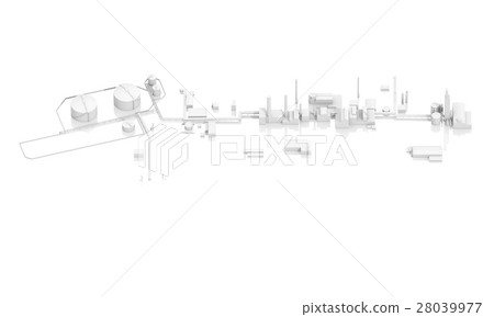 Abstract modern industrial facility 28039977